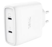 Cargador de Pared GaN Trust Maxo 65W 25526/ 2xUSB Tipo-C/ Incluye Cable USB Tipo-C/ 65W