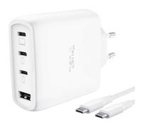 Cargador de Pared GaN Trust Maxo 65W 26068/ 3xUSB Tipo-C/ 1xUSB/ Incluye Cable USB Tipo-C/ 65W