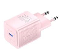 Cargador de Pared Vention FEPP0-EU GaN USB-C 20W Rosa, PPS PD 3.0 QC 3.0 Universal