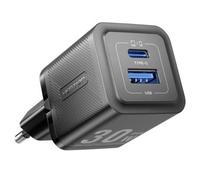 Cargador Pared Gan 30w Usb-c/usb-a Negro Vention
