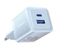 Cargador de pared Vention FEQL0-EU GaN 30W 2 puertos USB-C y USB-A Azul