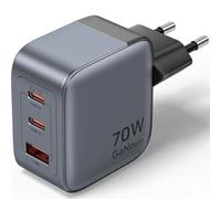 Cargador de Pared GaN Vention FEXH0-EU 70W 2xUSB-C 1xUSB-A Gris
