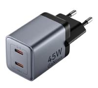 Cargador Pared GaN Vention TZ-FCDH0-EU 45W USB-C + Cable USB-C 1m