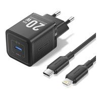 Cargador gan de pared vention tz-fepb0-eu-02/ 1xusb tipo-c + cable lightning/ 20w