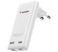 Cargador de Pared GaN Verbatim Fold n Go/ 2xUSB Tipo-C/ 65W