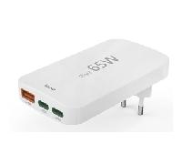 CARGADOR DE PARED HAMA 65W PLEGABLE 2xUSB-C PD 1xUSB-A MINICARGADOR COLOR BLANCO 00201976