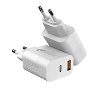 Cargador de pared leotec lecsph20w2w2/ 1xusb tipo-c/ 1xusb/ 20w