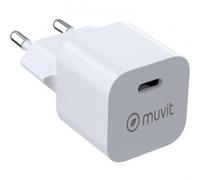 Cargador de pared muvit for change mcacc0048/ 1xusb tipo-c/ 20w
