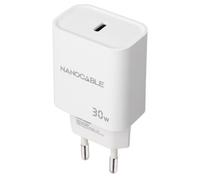 Nanocable Cargador de Pared USB-C PD 30W 1x USB Tipo-C Blanco