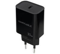 Nanocable Cargador de pared USB-C PD 30W Negro