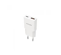 Cargador de pared nanocable 10.10.2025/ 1xusb tipo-c/ 1xusb/ 25w/ blanco
