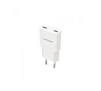 Nanocable - Cargador 2xUSB-C/PD 25W, Blanco