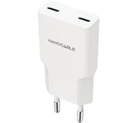 Cargador Nanocable 10.10.2026 2xUSB-C PD 25W Blanco carga rápida
