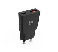 Cargador de pared Nedis WCHA20BK GaN 20W USB-C Power Delivery y USB-A Quick Charge