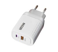 Cargador de pared rápido, bloque de carga rápida de pared, adaptador de pared de carga rápida de 120 W, adaptador de carga rápida portátil, conector de carga rápida, bloque de carga de alta velocidad