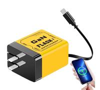 Cargador de pared retráctil,Cargador de pared retráctil de 35 W con cable | Accesorio de carga rápida para teléfono móvil y móvil