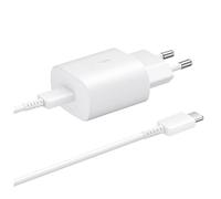 Cargador de pared Samsung USB-C de 25 W con cable USB-C - Blanco