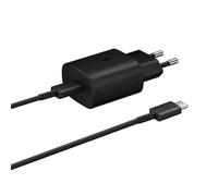 Cargador de pared Samsung USB-C de 25 W con cable USB-C - Negro