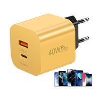 Cargador de Pared - Suministros Carga PD40W Teléfonos,Cargador para Teléfono Móvil - para Viajeros Oficina en Casa Gamers Mesita de Noche Coche Cafetería Aeropuerto Biblioteca Hotel