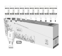 Cargador de Pared Tech One Tech Basik TEC2954 12W 1xUSB Pack 10 Blanco Microchip IC PC/ABS