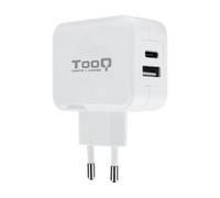 Tooq Cargador de Pared USB + USB-C 27W Blanco