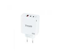 Cargador Universal 2x USB-C/PD + USB-A/QC 65W (Blanco) - TOOQ