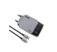 CARGADOR DE PARED UGREEN 65W 1 USB-A 2 USB-C GRIS 25871