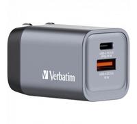 Cargador de Pared Universal GaN para Viaje Verbatim GNC-35/ 1xUSB Tipo-C/ 1xUSB/ 35W
