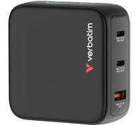 Cargador de Pared Universal GaN para Viaje Verbatim Mini GaN Charger Con Pantalla/ 2xUSB Tipo-C/ 1xU