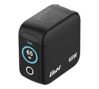 Verbatim Mini GaN Charger 65W con pantalla, 3 puertos USB-C Charger Power Adapter 2× USB-C & 1× USB-A, cargador rápido múltiple para MacBook, portátil, iPad, iPhone 17, Samsung- EU, Reino Unido