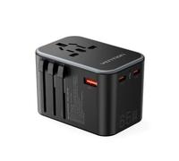 Cargador de Pared Universal Vention FJDB0/ Toma de Corriente Universal/ 2xUSB Tipo-C/ 1xUSB/ 65W