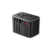 Cargador de pared universal vention fjdb0/ toma de corriente universal/ 2xusb tipo-c/ 1xusb/ 65w