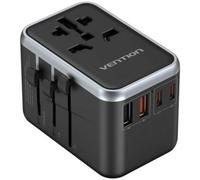 Cargador de Pared Universal Vention FJFB0/ Toma de Corriente Universal/ 2xUSB Tipo-C/ 2xUSB/ 65W