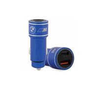 Cargador de pared USB-C BMW Power Delivery de 20 W con carga rápida, color azul.