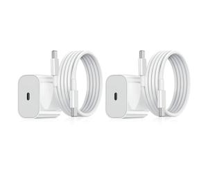 Cargador de pared USB C súper seguro y de carga rápida, cable original certificado, adaptador PD de 20 W para iPhone 15 Pro, cable de datos de alta