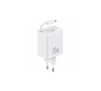 Cargador de pared USB-C USAMS GaN Power Delivery de 20 W, color blanco