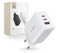 Cargador de pared USB-C USB-A C65W PD 65W QC - Blanco