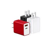 Cargador de pared USB-C ZC3 de 20 W PD, cargador rápido de doble puerto compatible con iPhone, Samsung Galaxy, Google Pixel, Motorola, OnePlus y