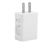Cargador de pared USB con carga rápida y protección contra sobrecarga. Diseño duradero, carcasa robusta con textura y material ignífugo.