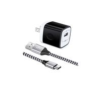 Cargador de pared USB de 5 W y 1 A + cable USB-C de 1,8 m, compatible con Samsung Galaxy S25-S21 y Pixel 4-9.