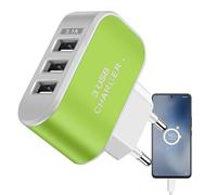 Cargador de pared USB: diseño compacto de 3 puertos, fácil de viajar, adaptador de carga rápida para teléfonos, tabletas, base de carga para múltiples dispositivos en casa, tecnología de carga