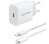 Cargador de pared Vention 20W USB-C con cable Lightning 1m G17W0-EU Blanco
