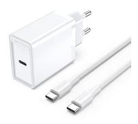 Cargador de Pared Vention FAHWF-EU USB-C 25W Carga Rápida con 2 Cables