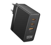Cargador de pared vention fegb0-eu/ 2xusb tipo-c/ 1xusb/ 100w