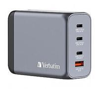 Cargador De Pared Verbatim GNC 1X Puerto USB-A + 3X Puertos USB-C 200W (Negro)