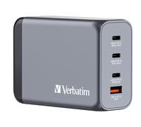 Cargador De Pared Verbatim GNC 1X Puerto USB-A + 3X Puertos USB-C 240W (Negro)