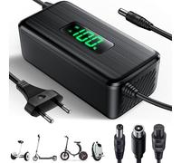 Cargador de patinete eléctrico 42 V 2 A, indicador LED, cable de carga para Hoverboard con 4 conectores, compatible con baterías de litio de 36 V N-inebot, Xiaomi & etc