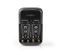 Cargador de Pilas NiMH AA/AAA | 1.2 VDC/9 VDC | 200.00 mA A | Carga Gradual | Euro/Type C (CEE 7/16) | Funciones de Seguridad: Corte automático/Protección de batería Completa