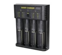 Cargador de Pilas Recargables de Li-Ion/Ni-MH/Ni-CDhasta 4 Pilas a la VezCompatible con hasta 5 tamaños Diferentes de Pilas (Universalpor USB)