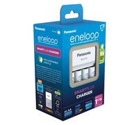 Cargador de pilas redondas NiMH con baterías Panasonic Smart & Quick BQ-CC55 +4x eneloop AA